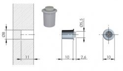   IF csillapt ajtra befrhat Flex 8mm 10x2,6mm(283318)