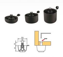   Cssz talp lltsi lehetsggel magassg 50ᴓ17 mm fekete (82744)
